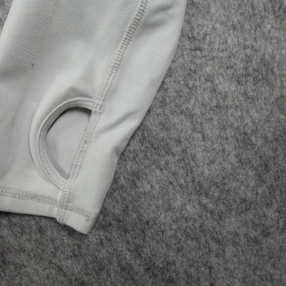 Spyder Jacket Womens‎ Medium Grey Full Zip Hooded Thumbholes Cinched Waist
